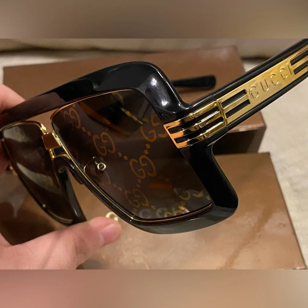 Gucci 60MM multi logo Mask Sunglasses
